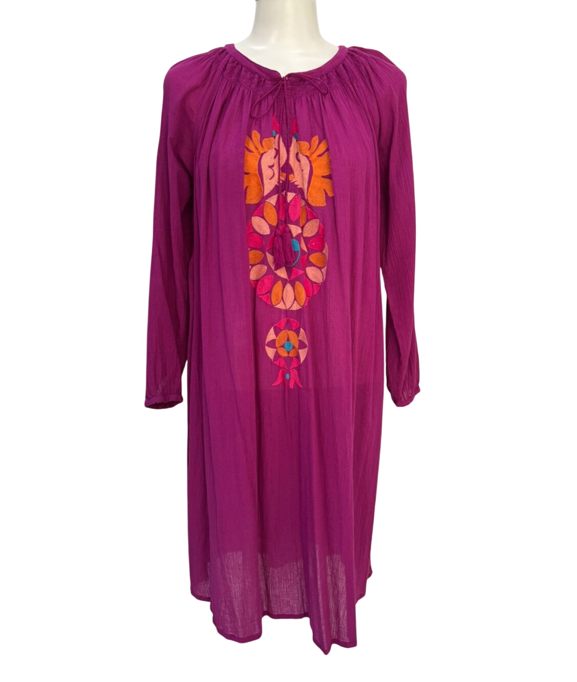 Antik Batik Embroidered Long Sleeve Dress