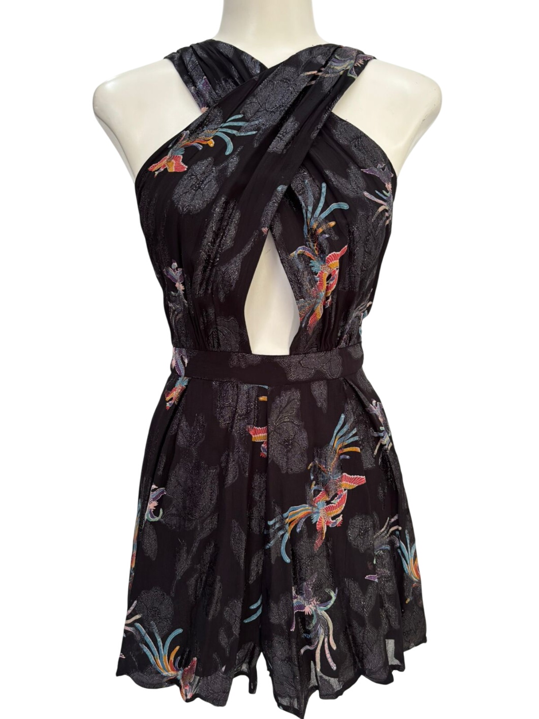 TopShop Floral Cutout Romper