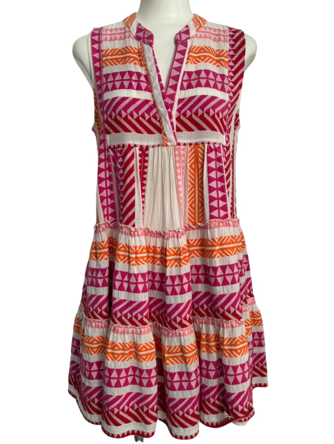Devotion Twins Geometric Print A-Line Dress