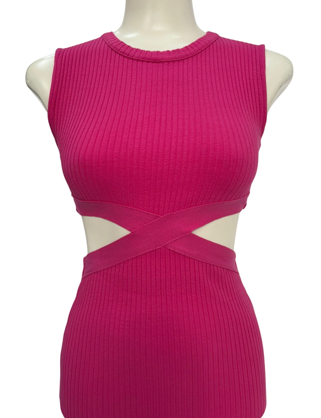 Zara Ribbed Cutout Crop Top Dress