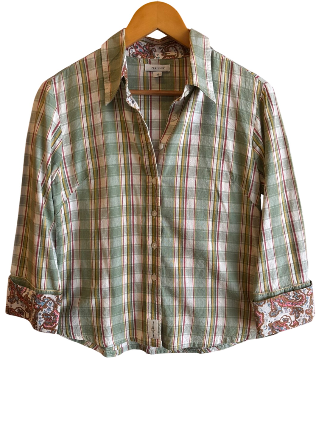 Pavilion and Plaid Button-Up Shirt