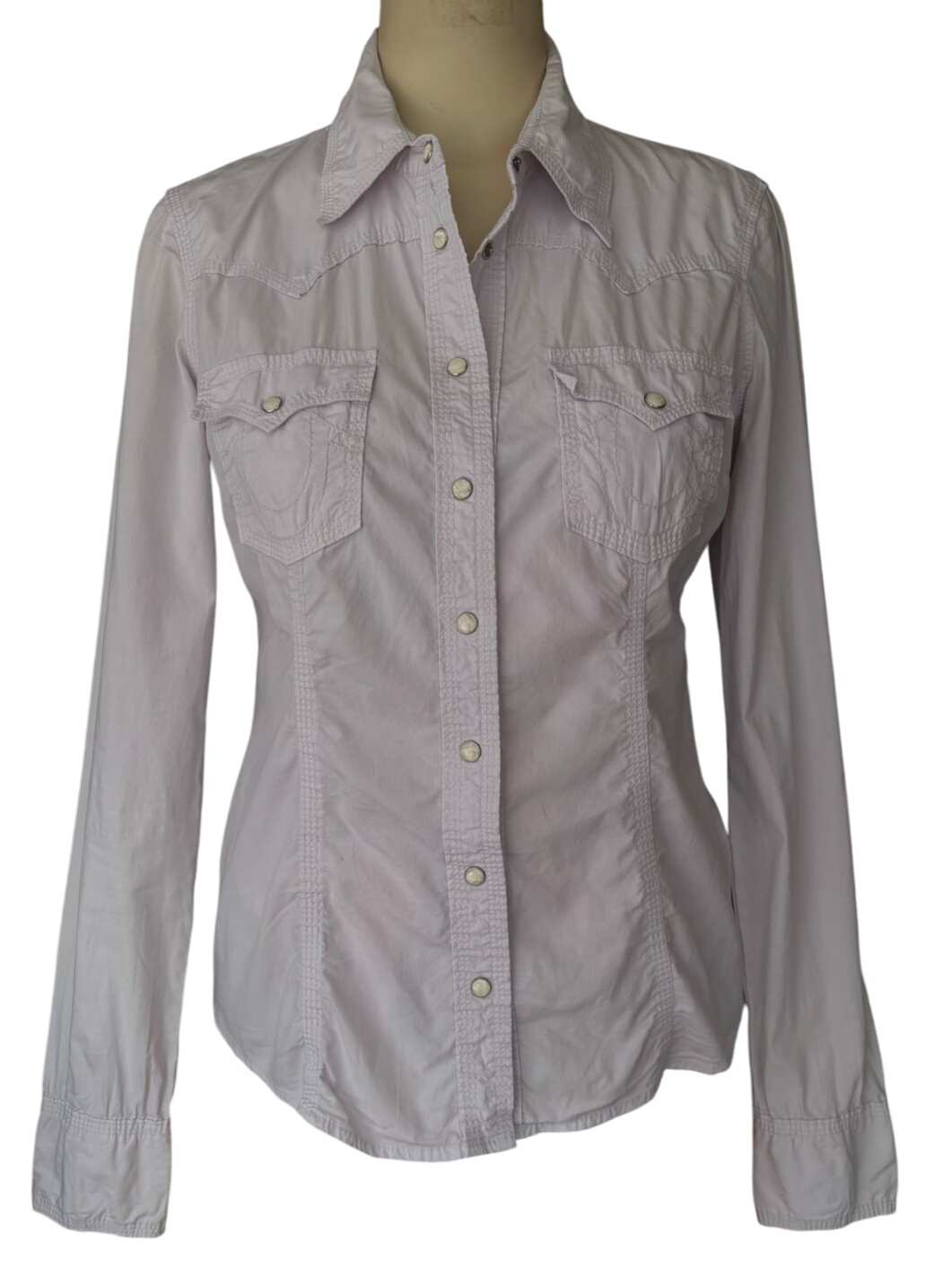 True Religion Light Purple Long Sleeve Button-Up Shirt