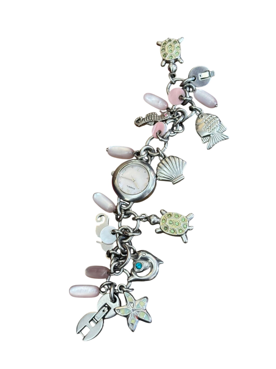 Charm bracelet with watch