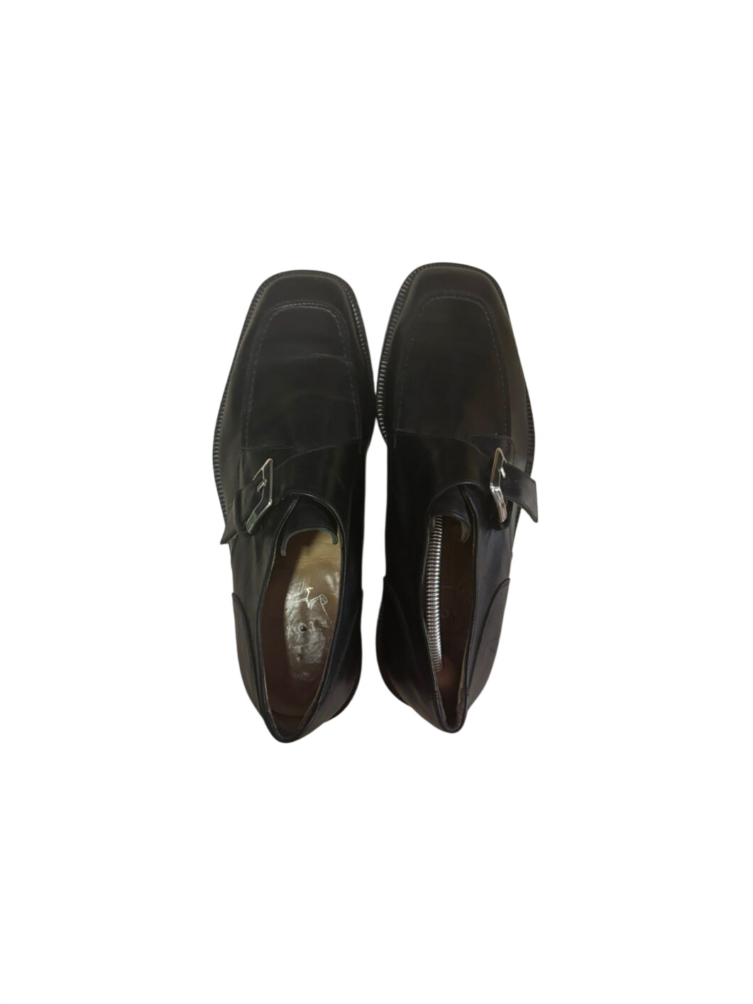 Crown Black Leather Shoes