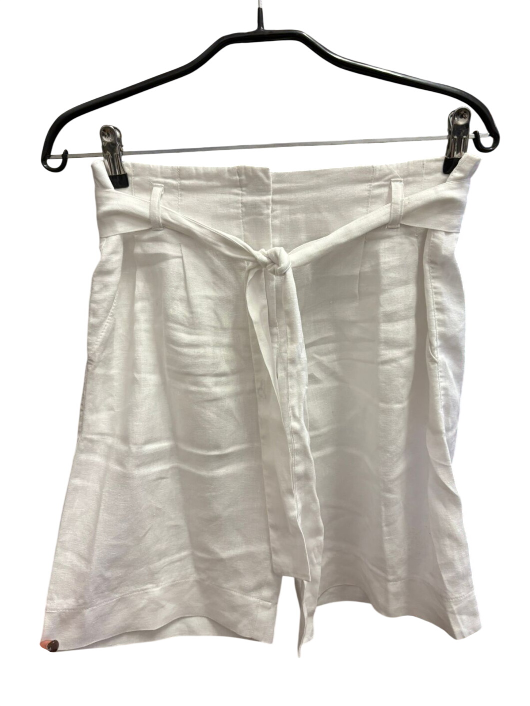 White Linen Shorts