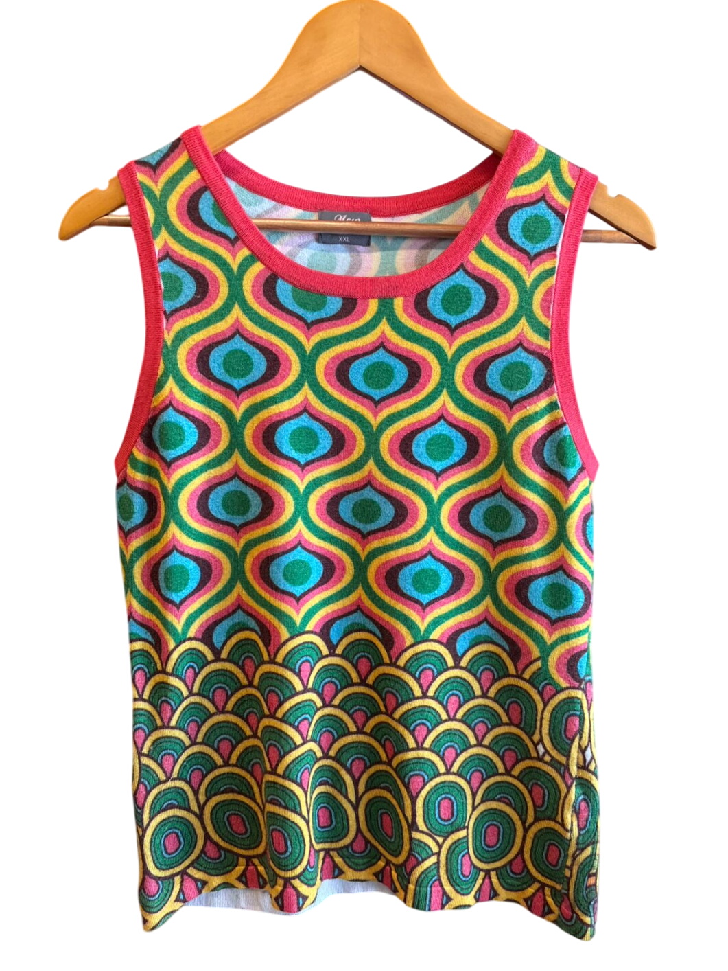 New Vintage Colorful Patterned Tank Top