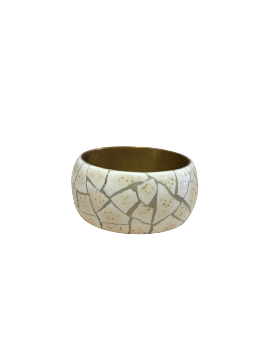 White Hozaic Pattern Bangle