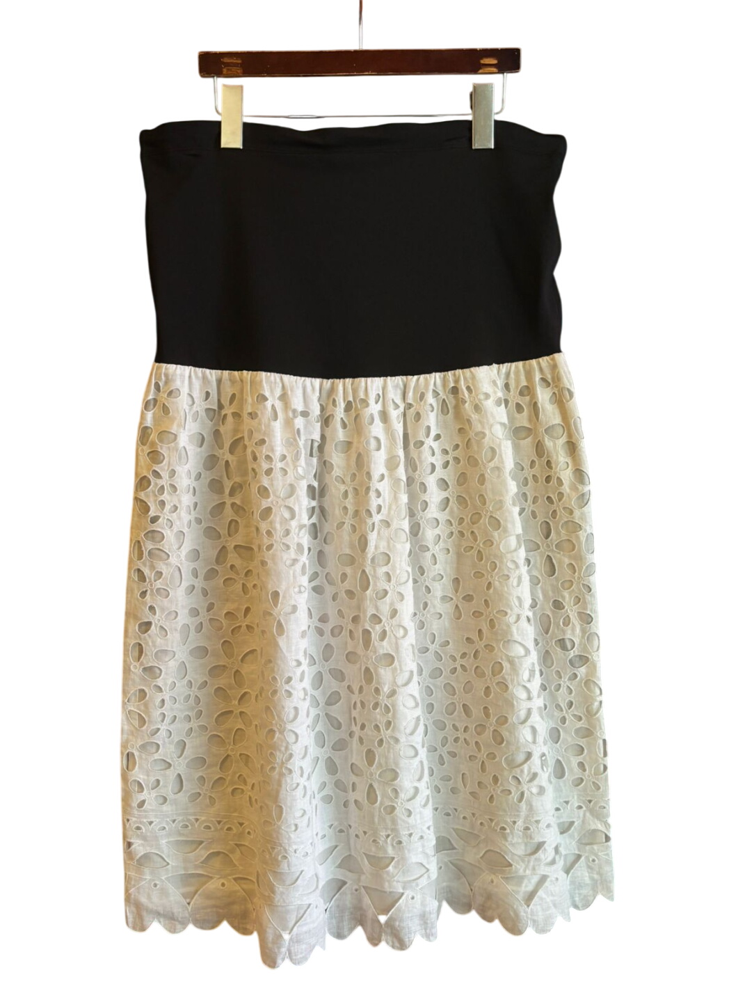 DKNY Black and White Floral Maxi Skirt/Dress