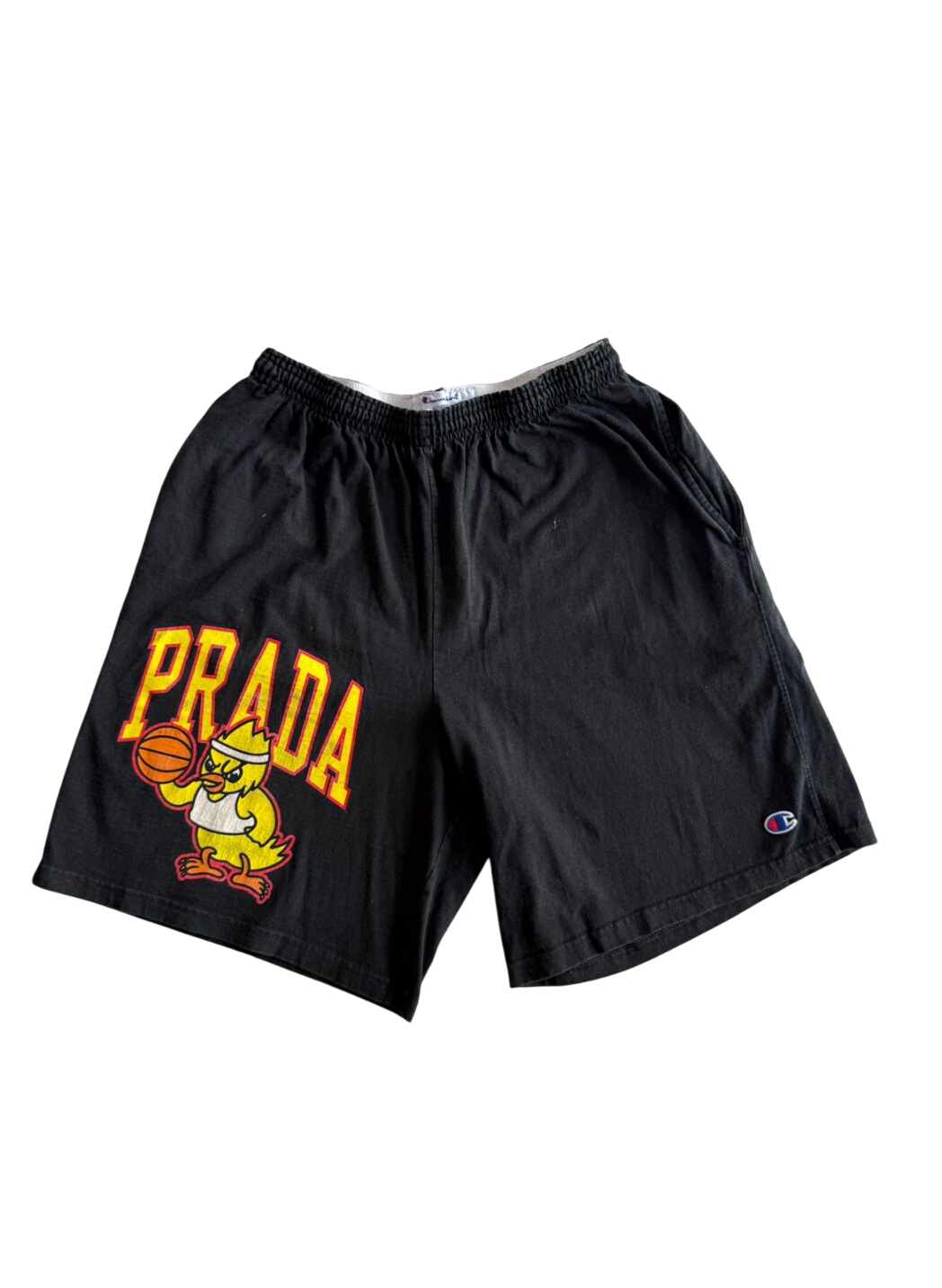 Champion Black Logo Print Basketball Shorts