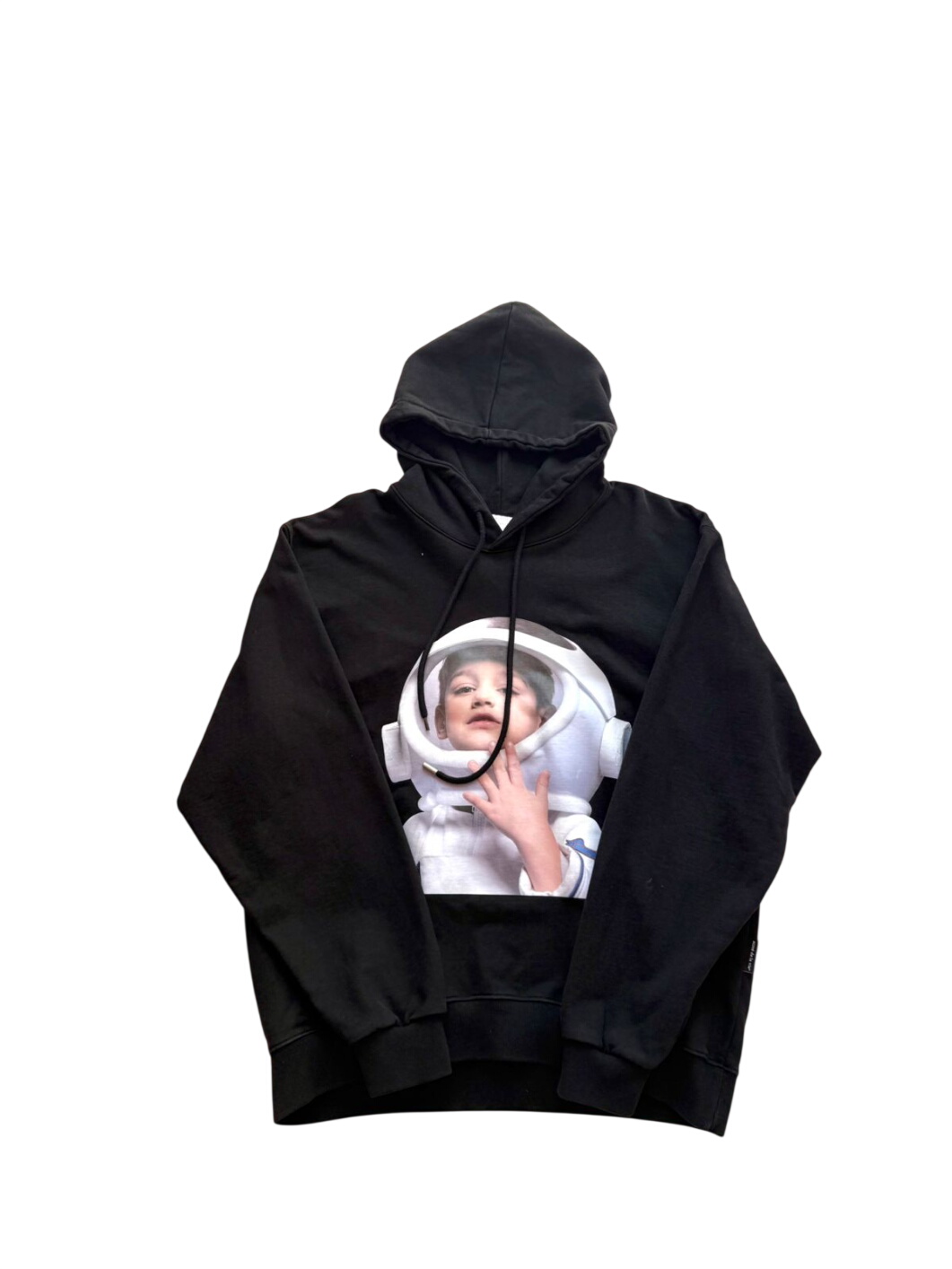 acmé de la vie Black ADLV Hoodie with Astronaut Graphic