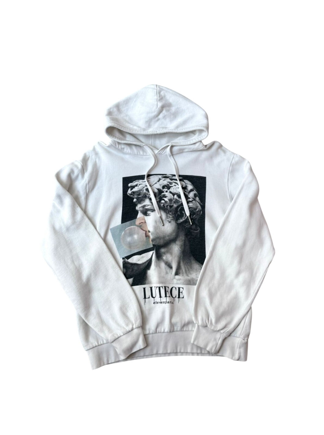 White Graphic Hoodie