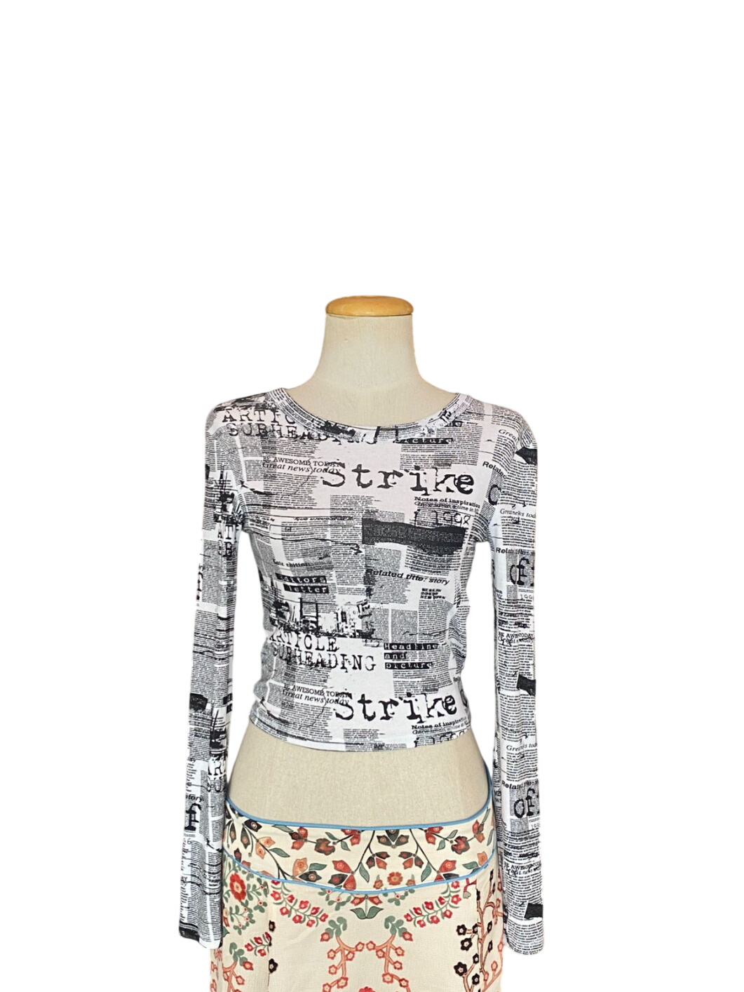 Bershka Graphic Long Sleeve Top