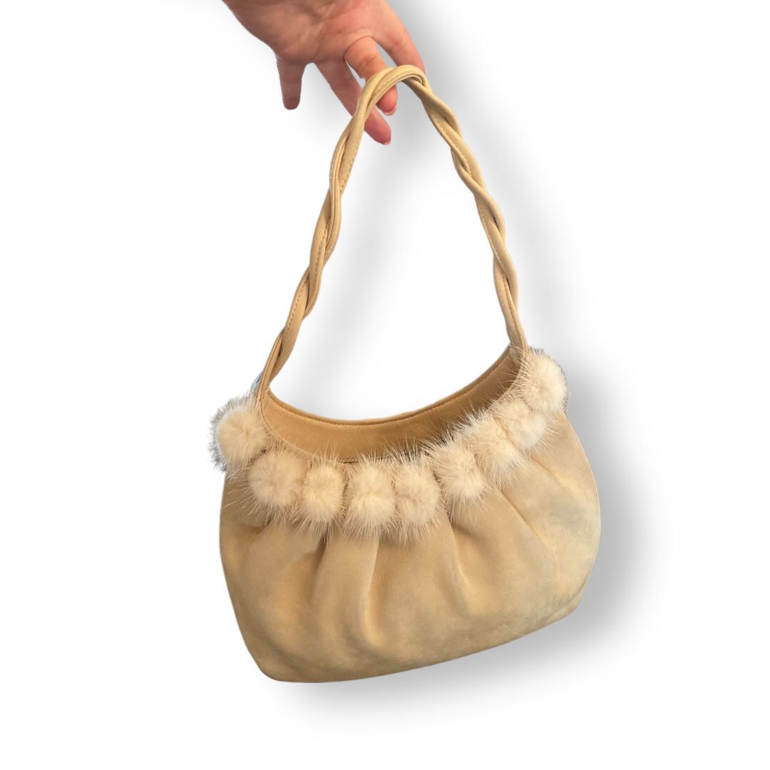 Super Soft Kitamura Suede and Fur Handbag