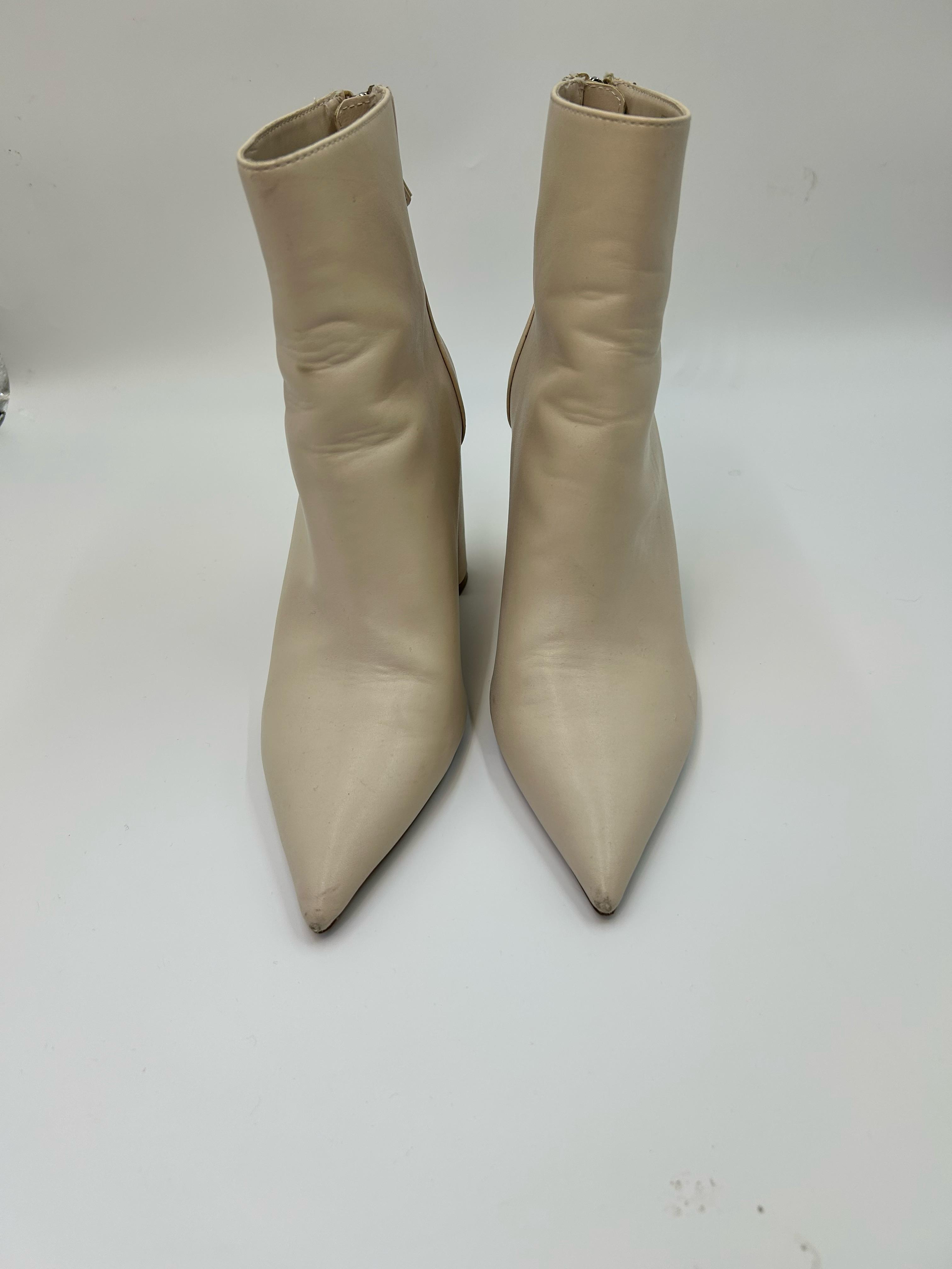 Mango - Beige Pointed - Toe Ankle Boots