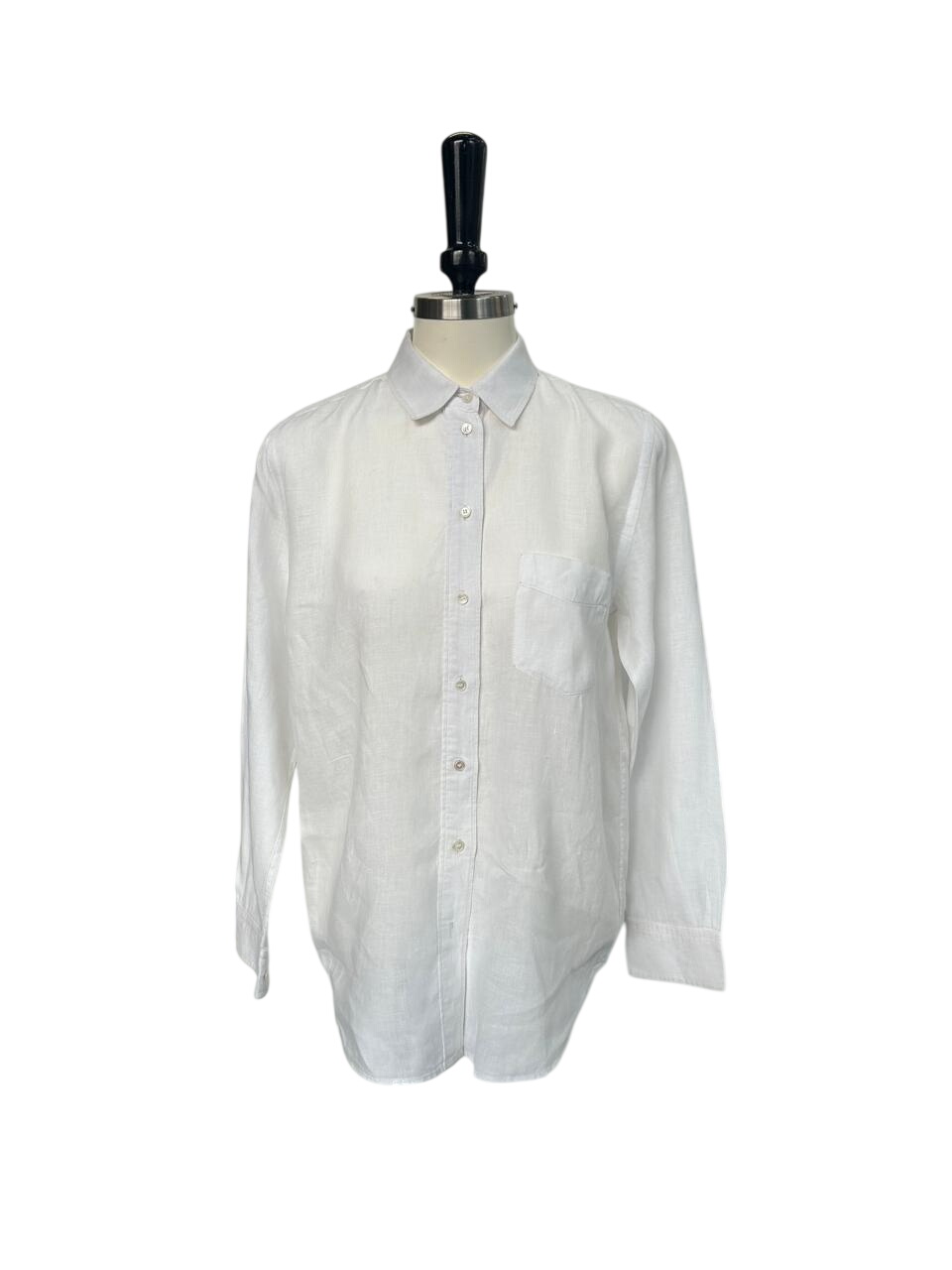 Women's Top - White Linen Shirt - Country Road