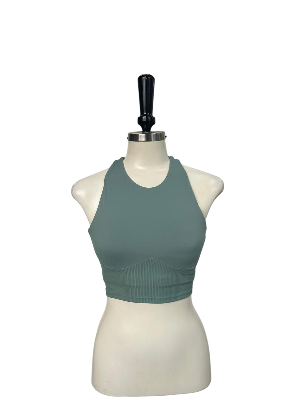 Women's Sport - Sage Fitted Rib Inset Tank Top - TS