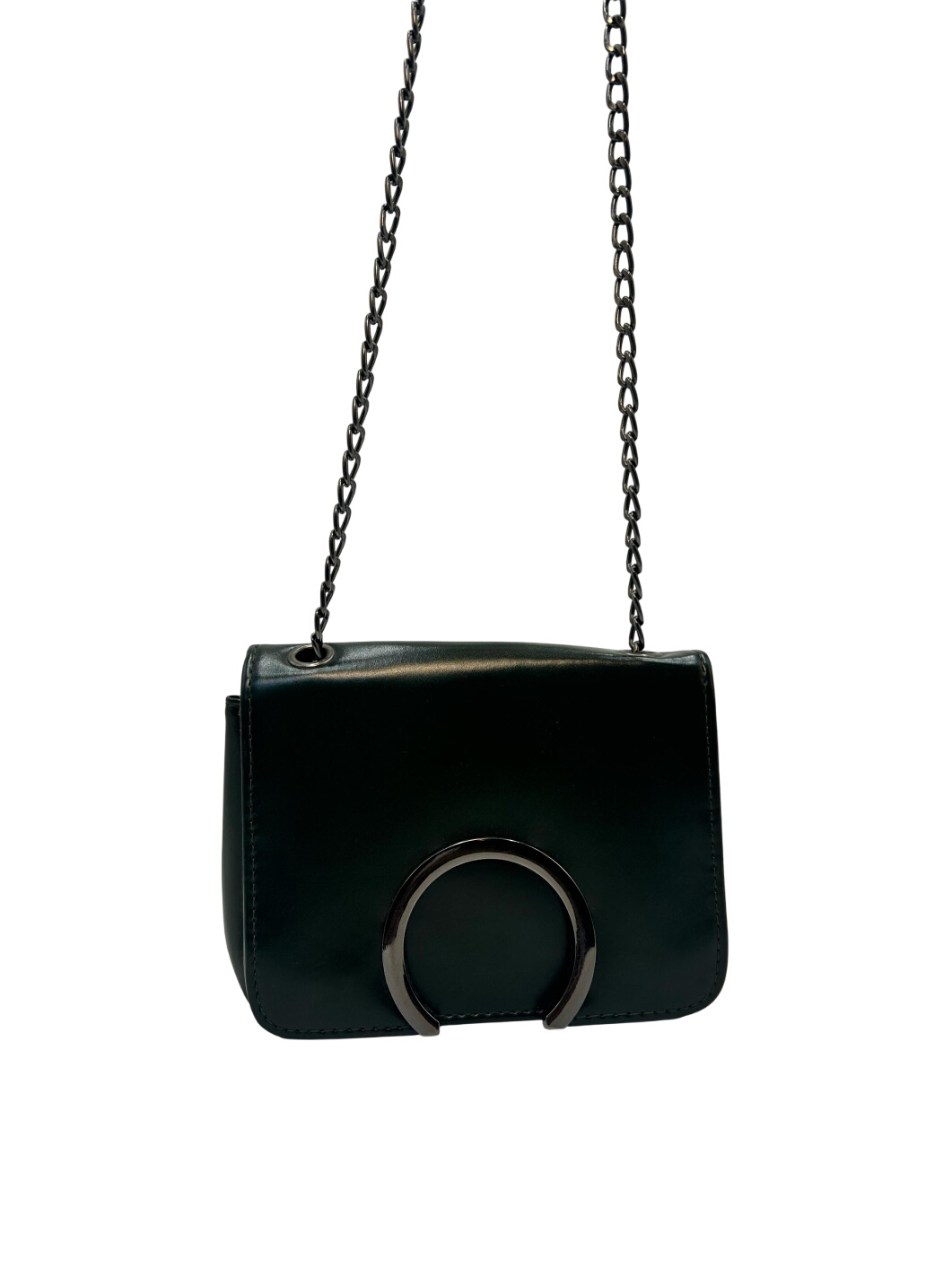 Dark Green Mini Handbag with Chain
