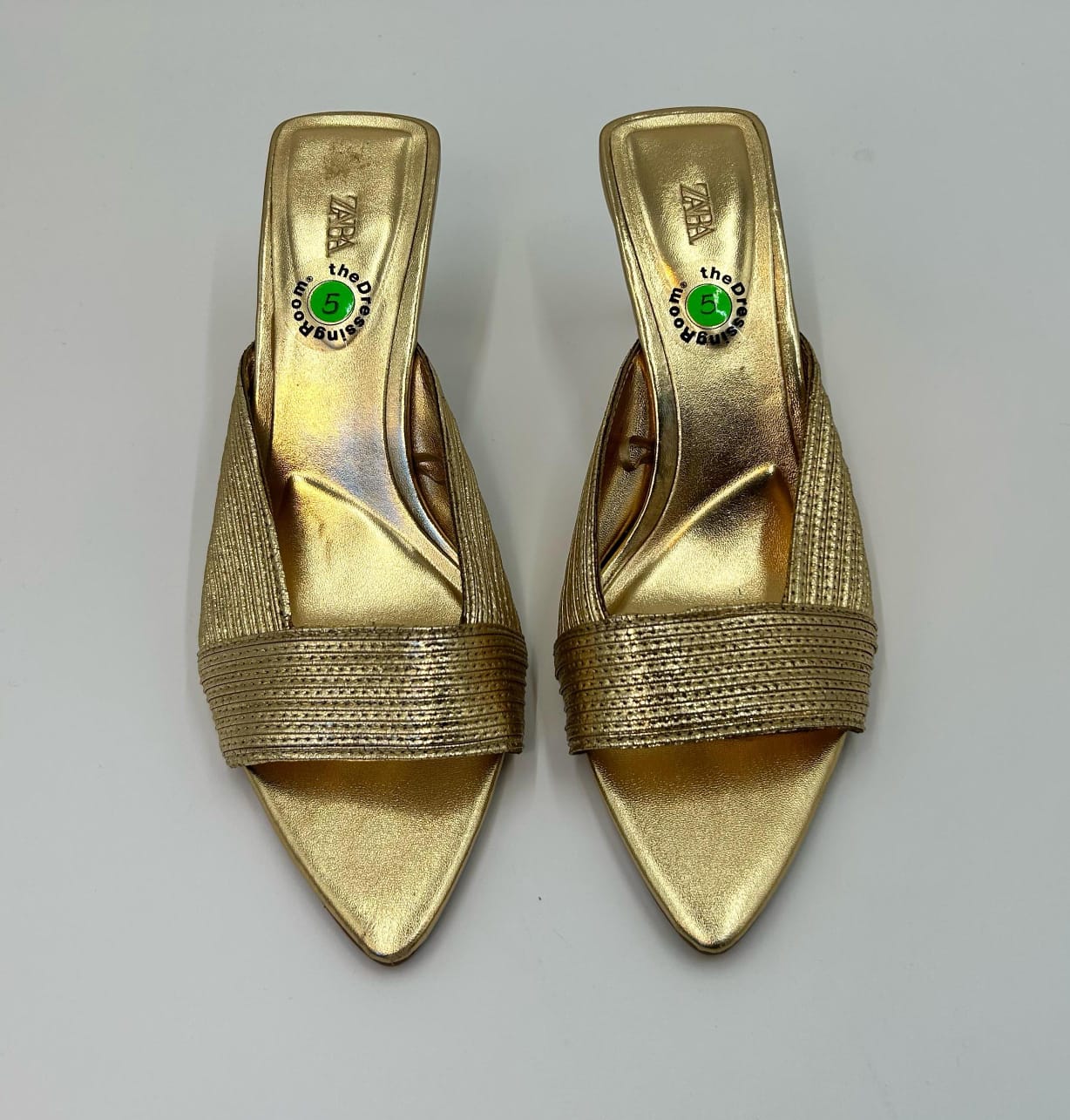 ZARA - Gold Pointy Mule