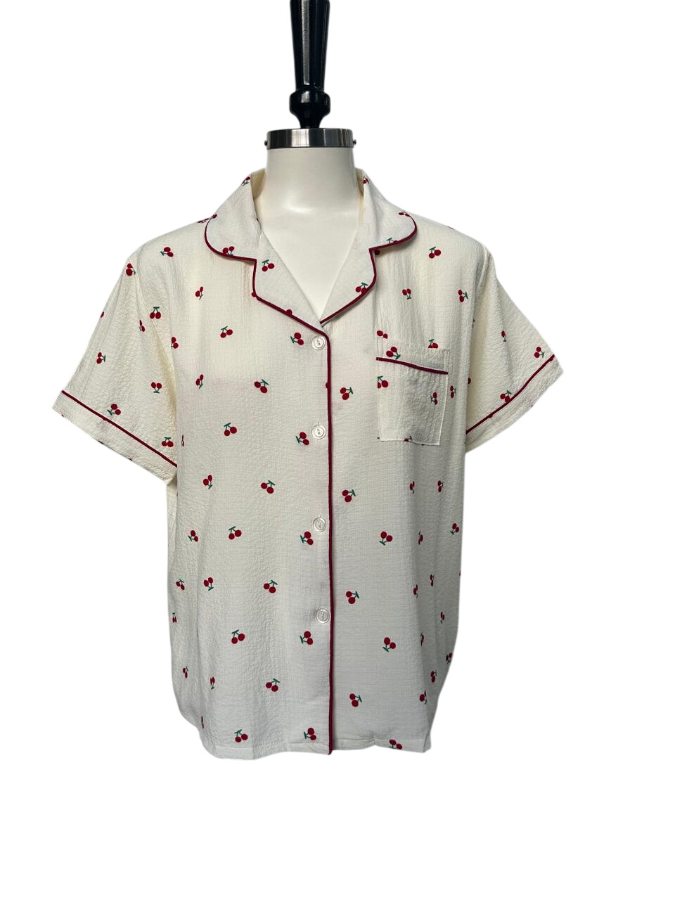 Sleepwear - Cherry Print 3 piece PJ Set
