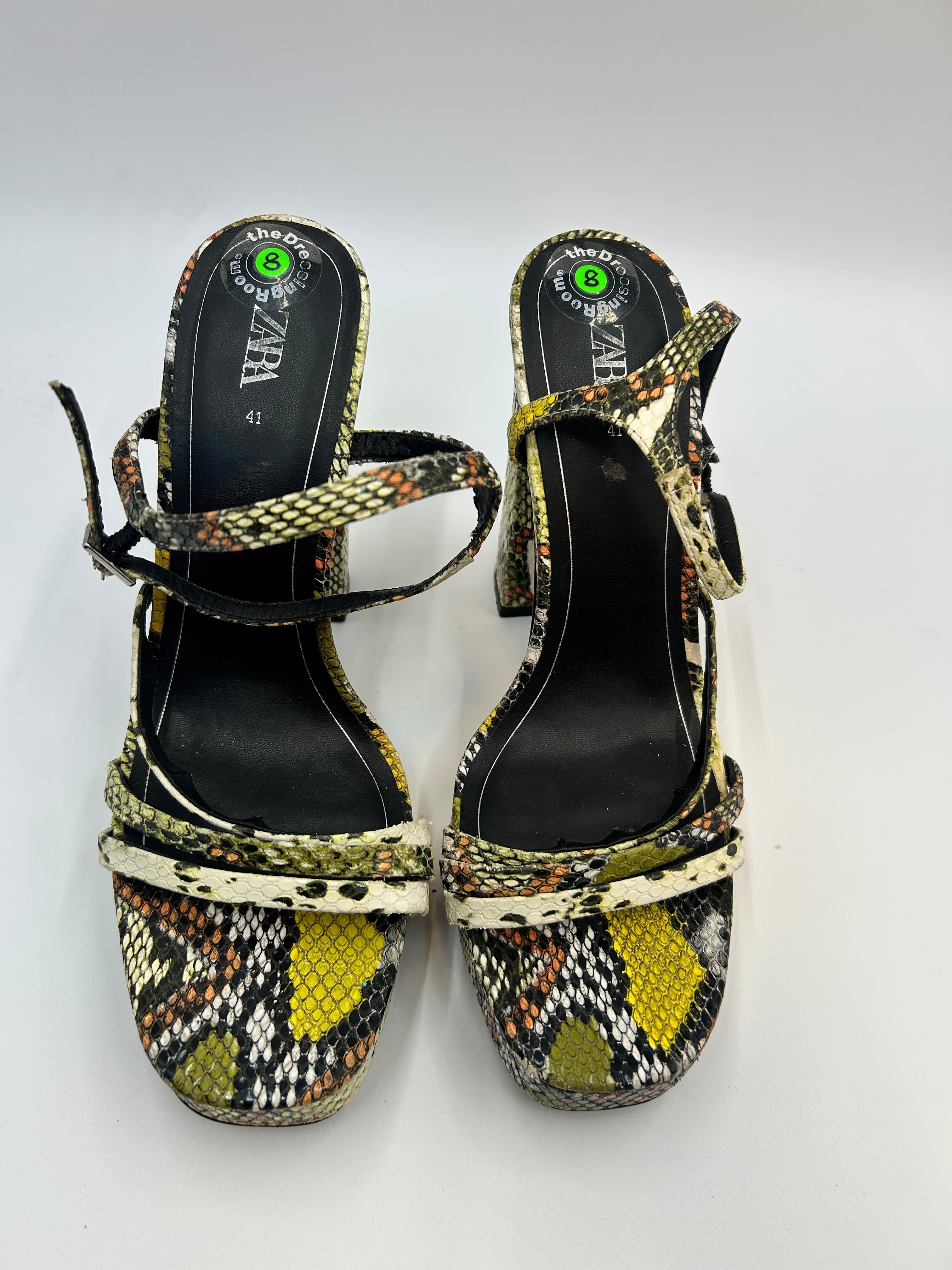 ZARA - Colorful Snake Skin Platform Sandal