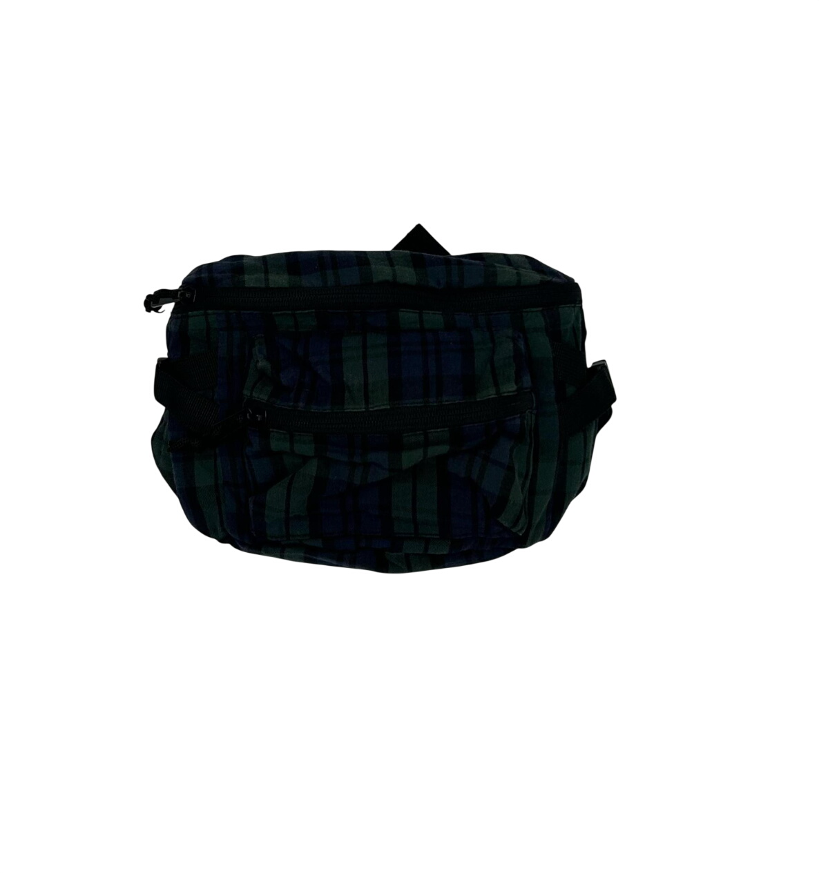 Blue/Green Check Moon Bag