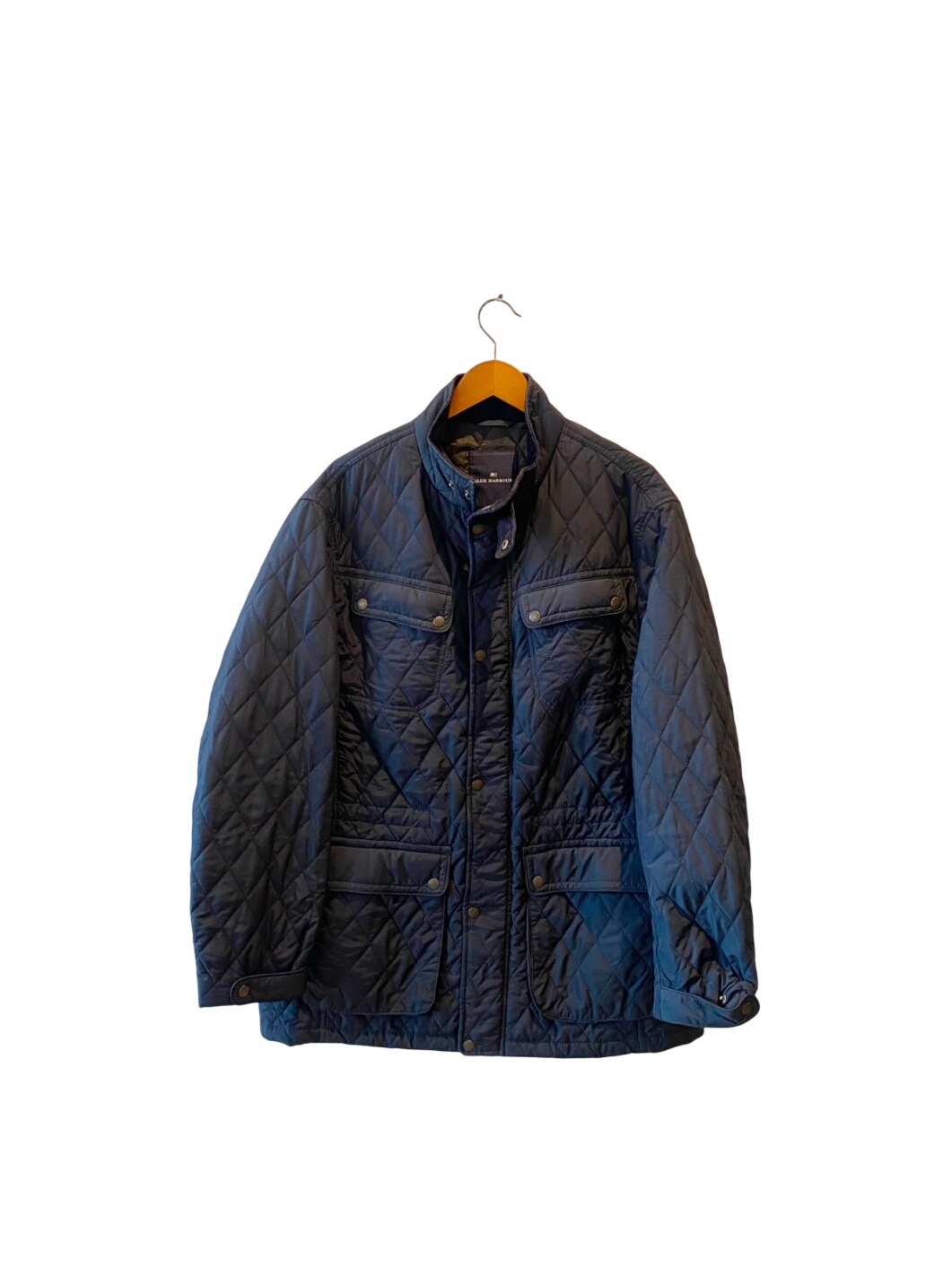 A vintage blue harbour jacket