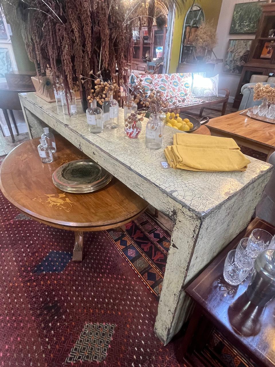 Antique Yellow Crackled Server