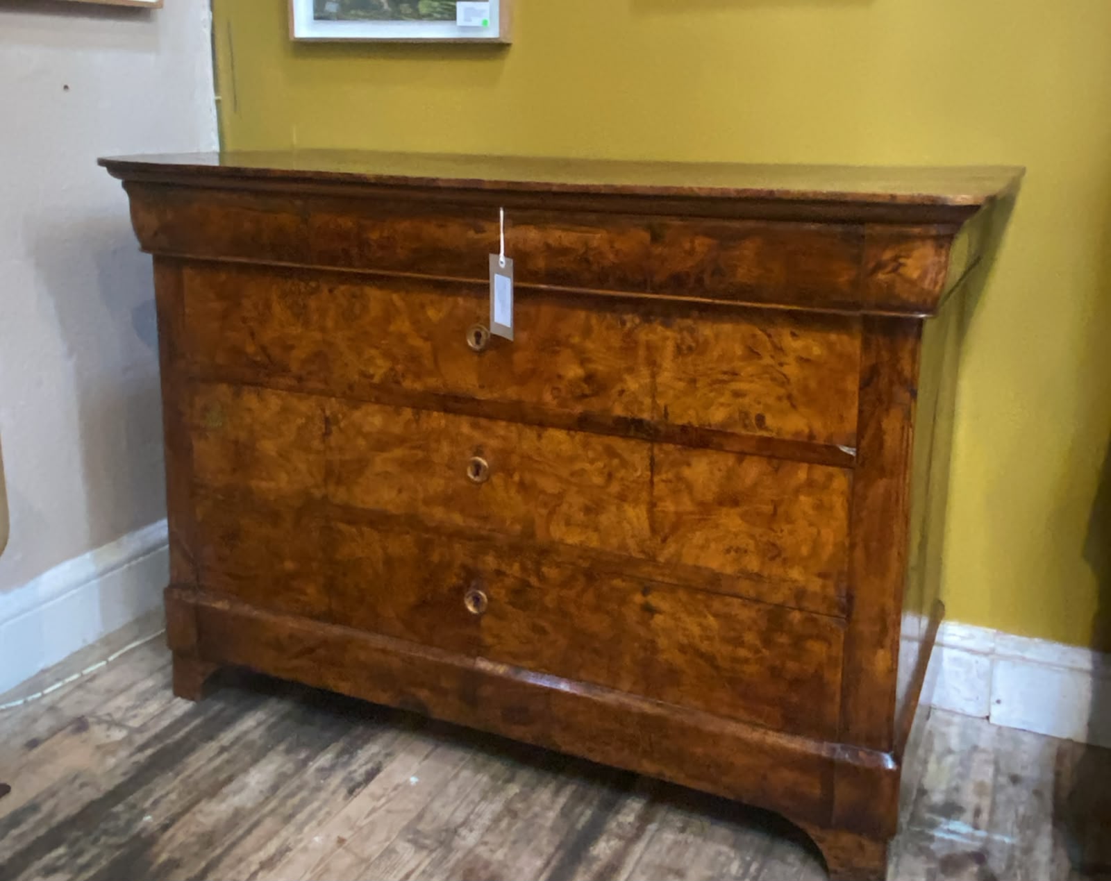 Antique Burl Wood Dresser