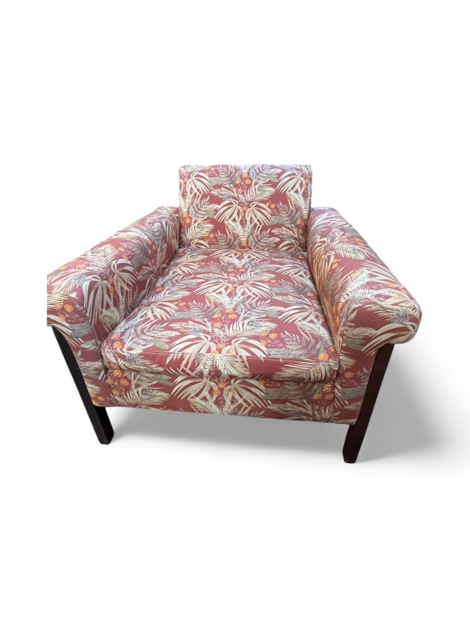 Pair Of Vintage Armchairs In Theo Van Rooyen Ochrefield Fabric