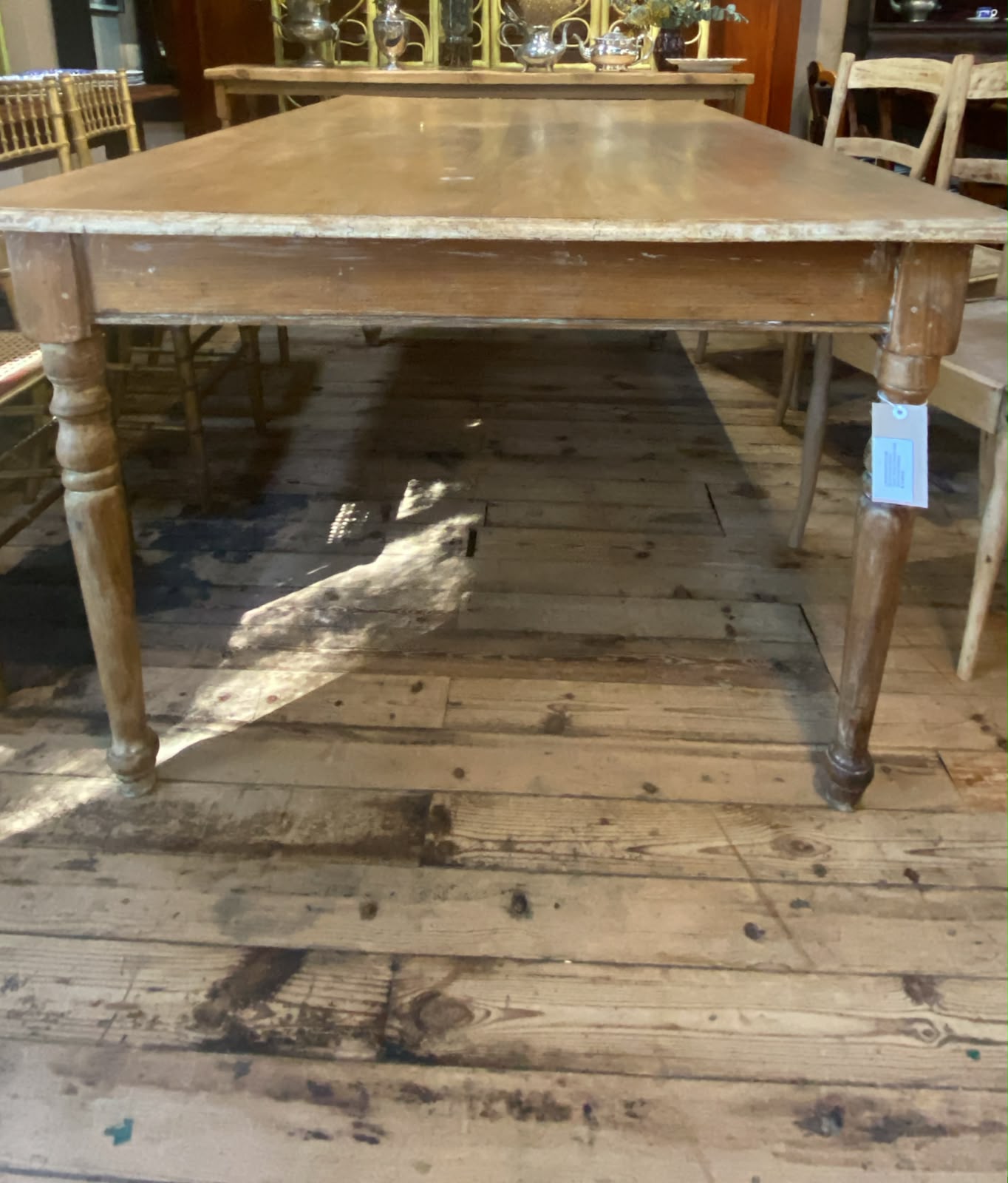 Fruitwood Dining Table with Turned Legs