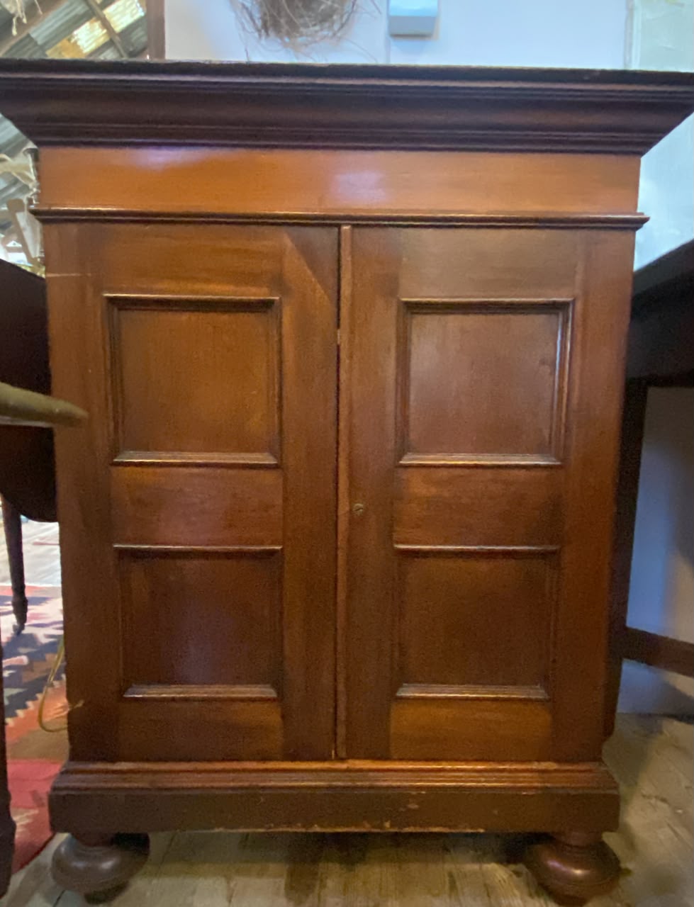 Two door cupboard with beaded doors