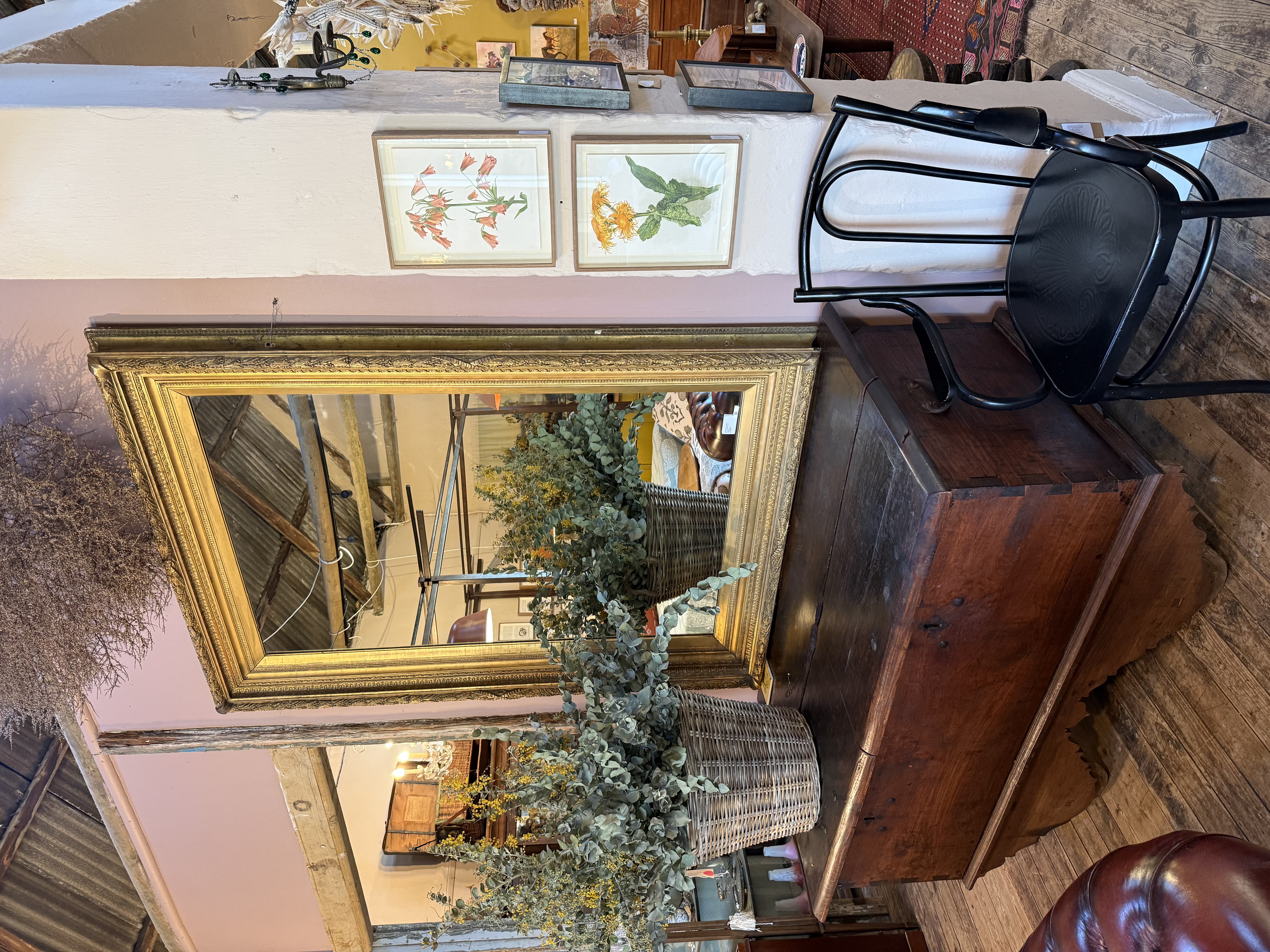 XL Gilt Wood Wall Mirror