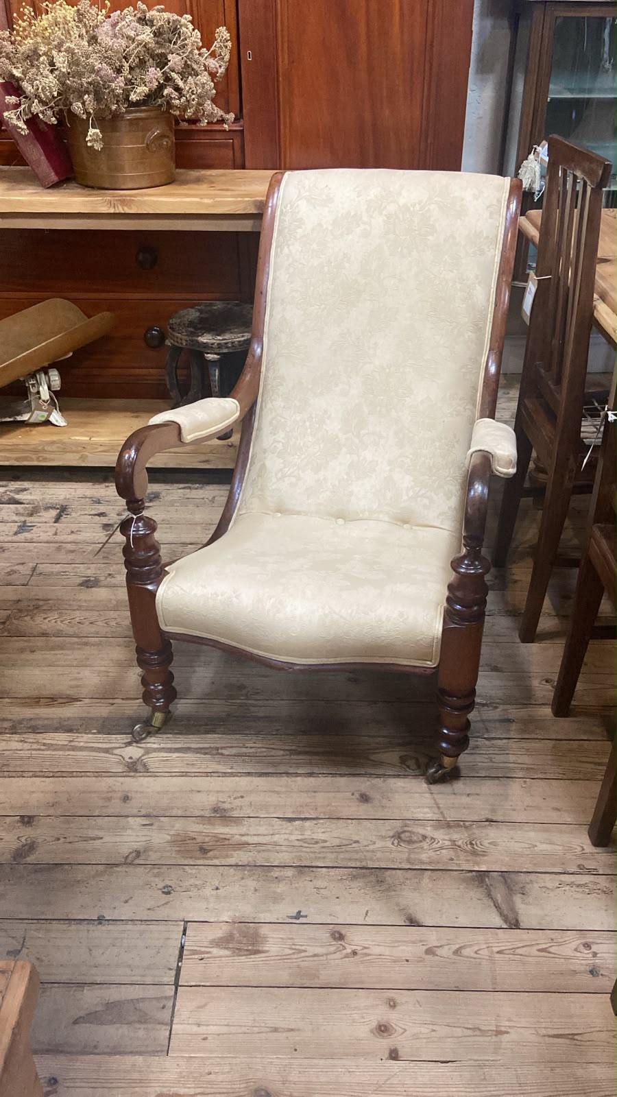 Antique Upholstered Armchair