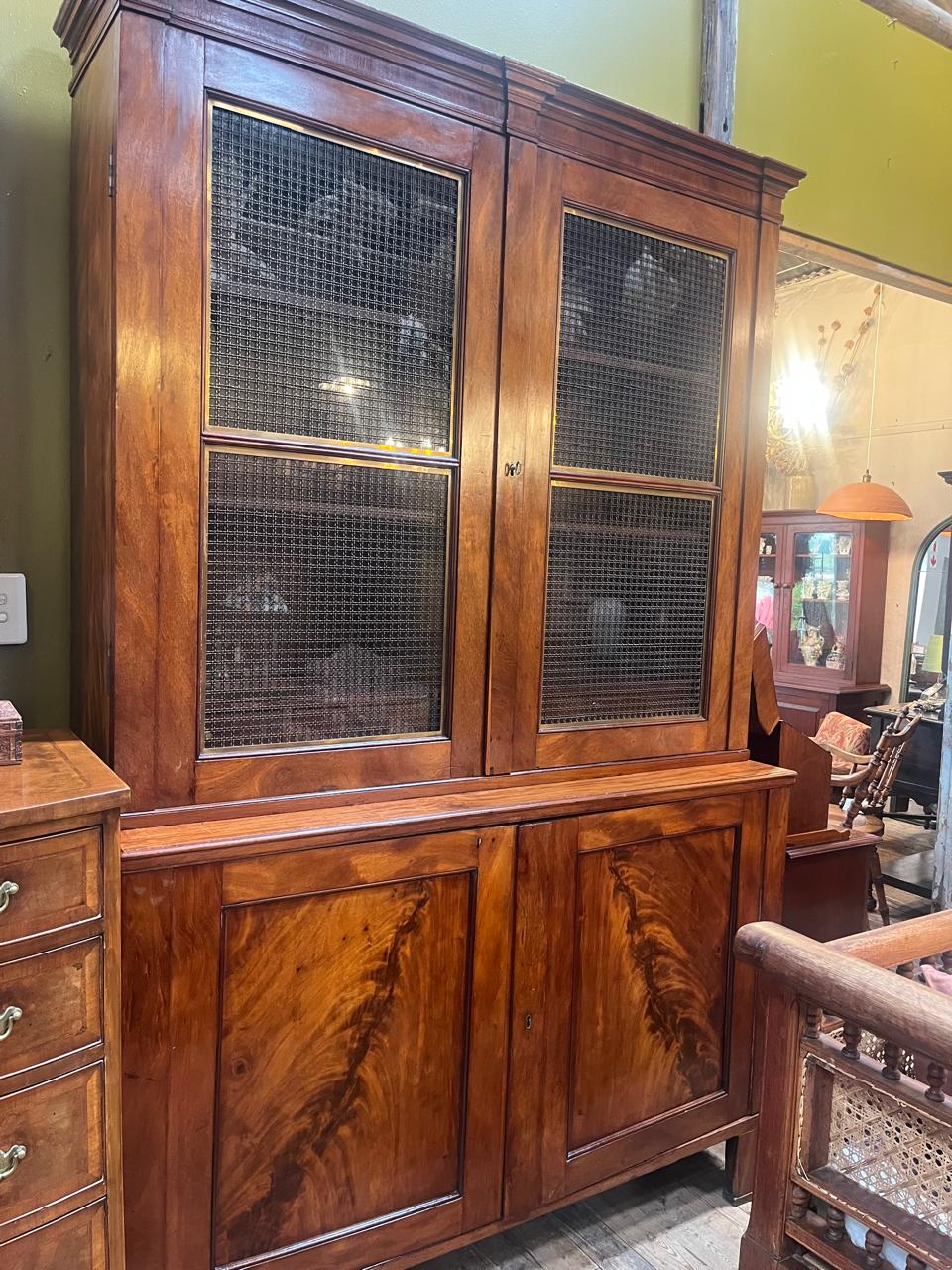 Two-Part 19th C French Display Cupboard