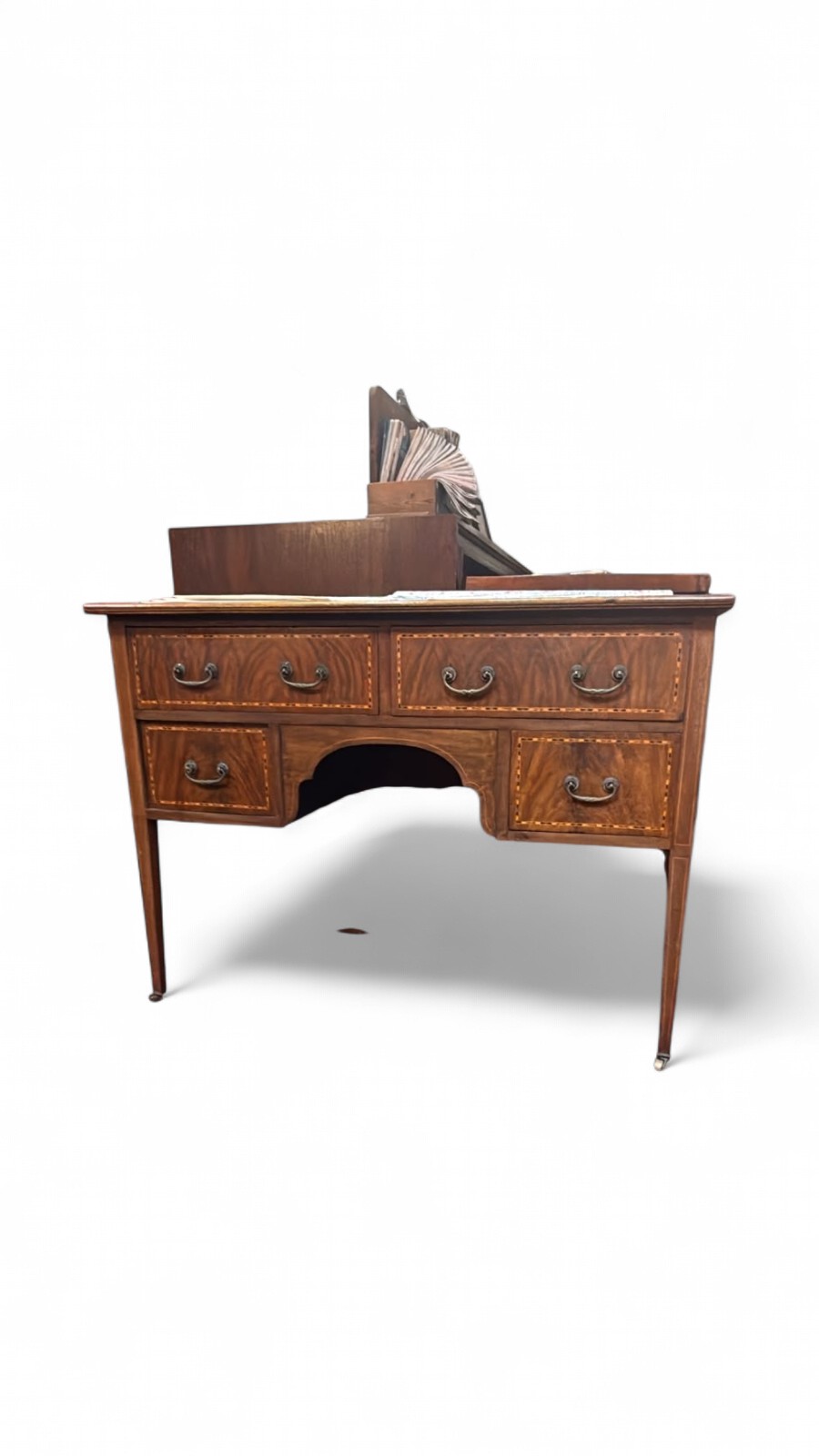 Edwardian Mahogany Inlaid Desk