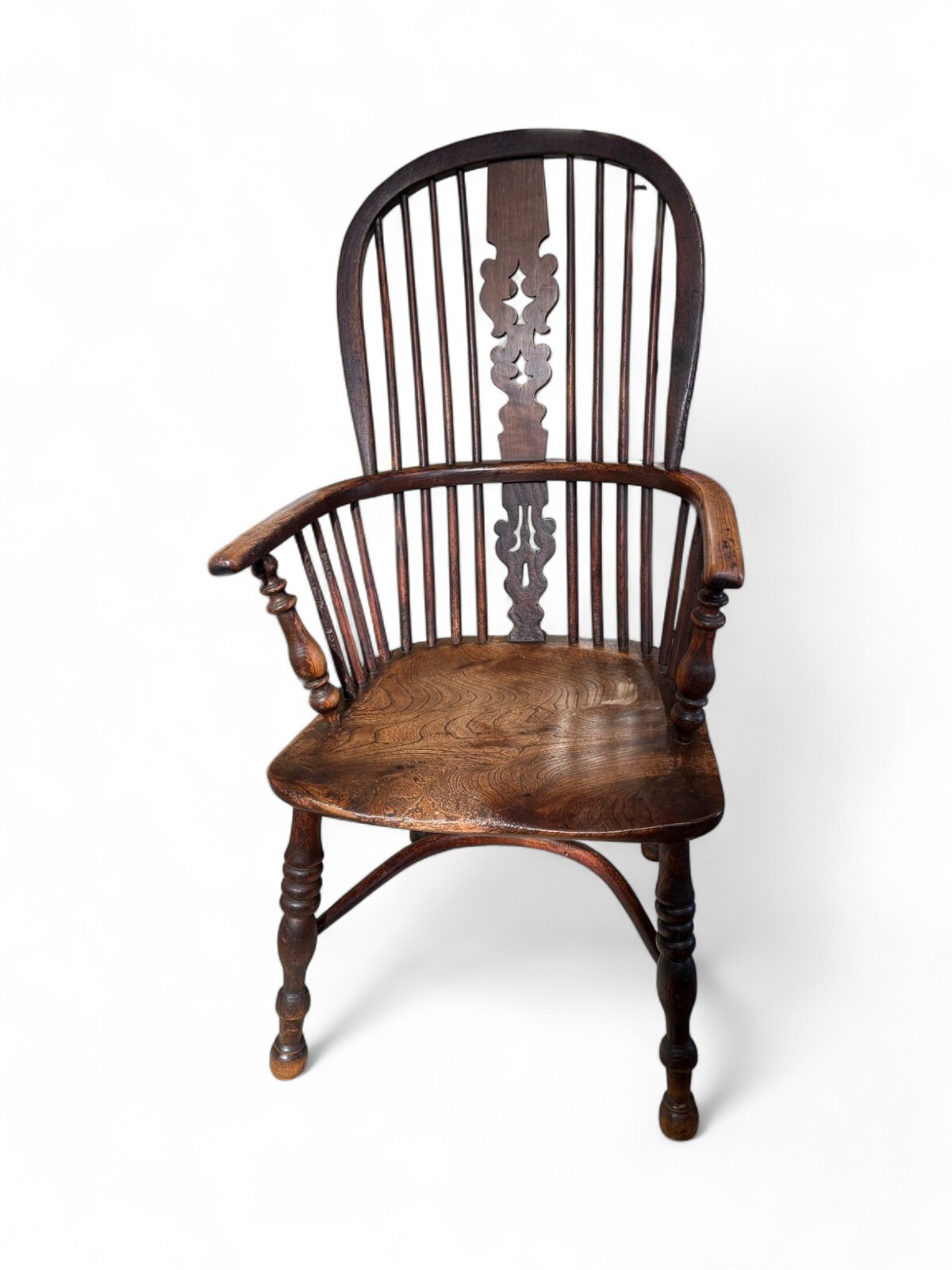 High-backed Windsor armchair